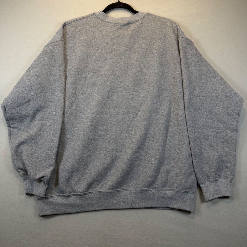 Boston Shamrock Crewneck Sweatshirt Heather Grey Green Graphic Pullover Mens XL - Picture 7 of 7